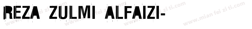 REZA ZULMI ALFAIZI字体转换
